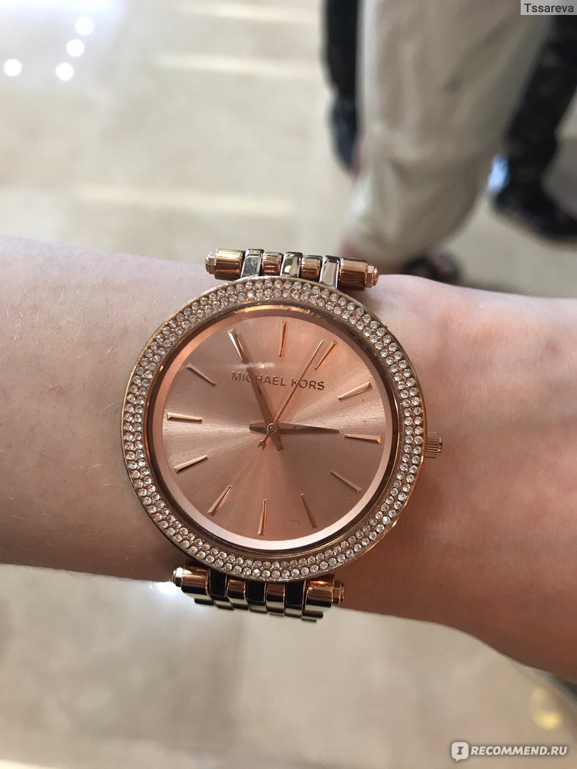 darci pave gold tone watch