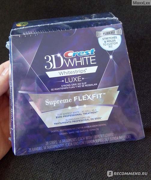 Отбеливающие полоски для зубов Crest Whitestrips Luxe Supreme FLEXFIT фото