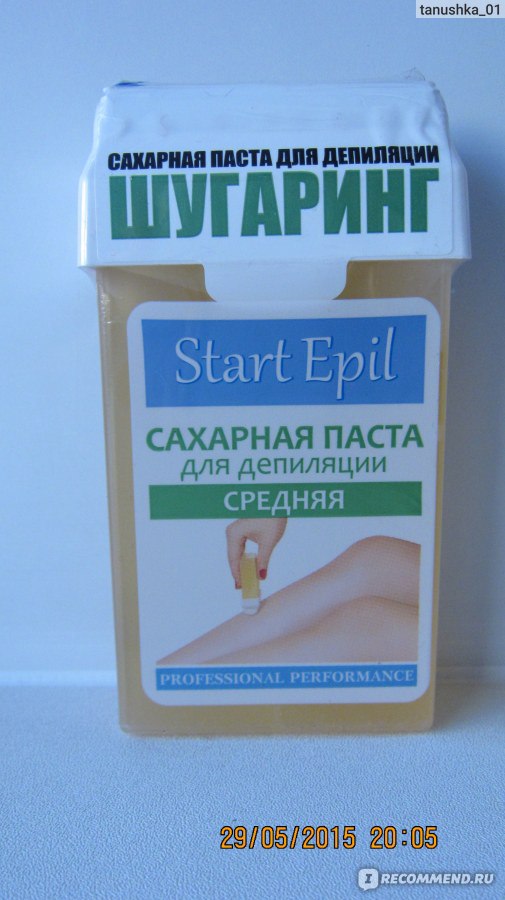 Start epil сахарная паста для депиляции в картридже средняя 100 г 20