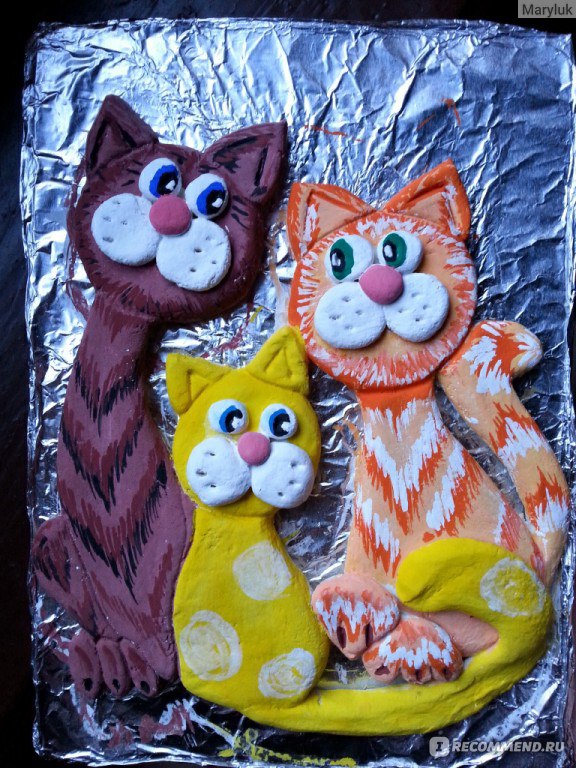 Мастер-класс по лепке из соленого теста на примере кошки и картины «Кот с сосисками»