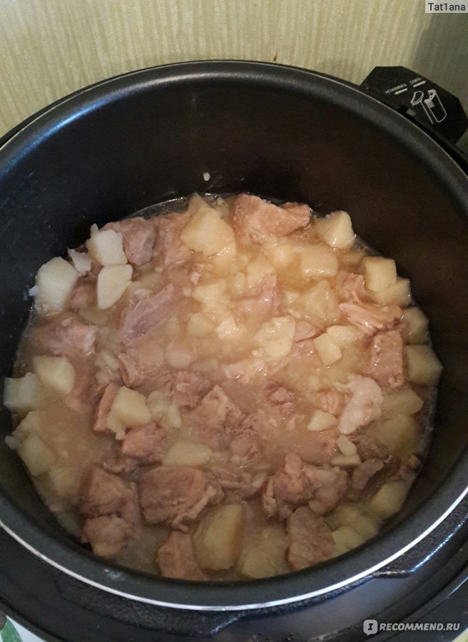 Картошка с мясом в мультиварке (из вырезки)