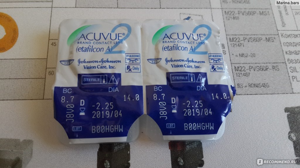 Контактные линзы Johnson & Johnson ACUVUE® 2® - «Линзы ACUVUE 2 ...