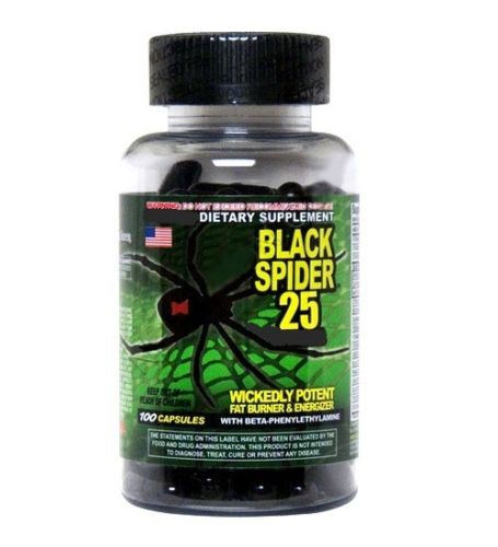 Жиросжигатель Cloma Pharma BLACK SPIDER 25 Fat Burner Energy 100 Capsules фото