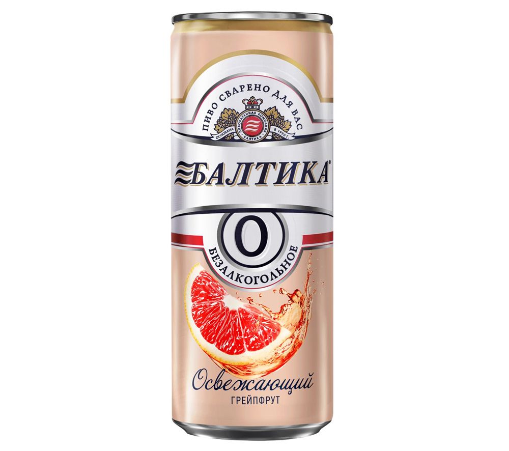 Безалкогольное пиво Балтика 0 Освежающий Грейпфрут фото