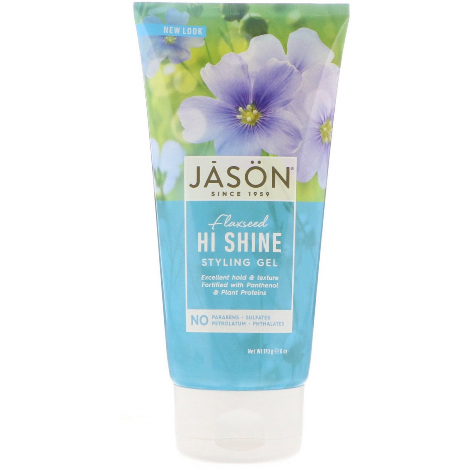 Гель для волос Jason Natural Hi Shine, All Natural Styling Gel, 170 g (6 oz) фото