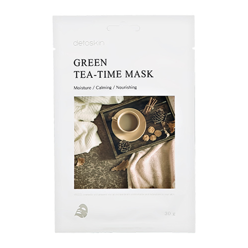 Маска для лица DETOSKIN Green tea-time mask с экстрактом листьев зелёного чая фото