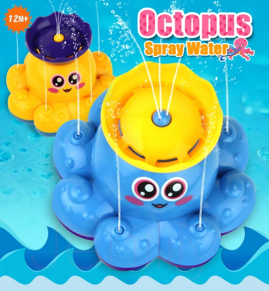 Подвижная игрушка Aliexpress Cute baby toys for kids mini Spray water octopus shape toy water floating bathroom Play Funny Classic educational toys gift фото