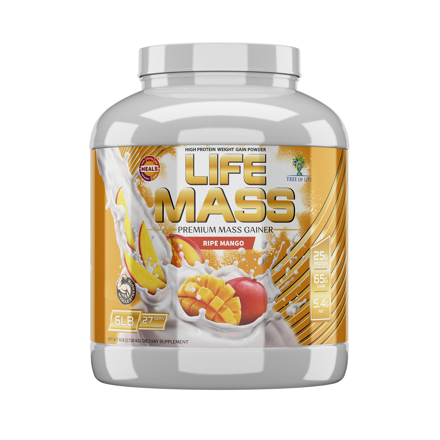 Гейнер Tree of Life Life Mass 6lb - «Life Mass от Tree of life –  высокоуглеводный гейнер с потрясающим вкусом манго, который даст вам мощный  стимул для быстрого прироста массы.» | отзывы