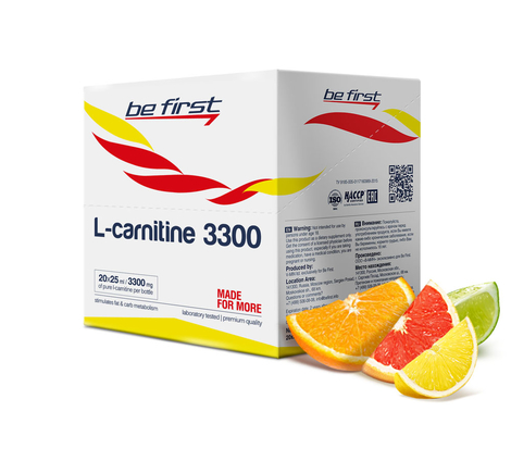 Жиросжигатель Be First L-carnitine 3300 мг 20 питьевых ампул фото