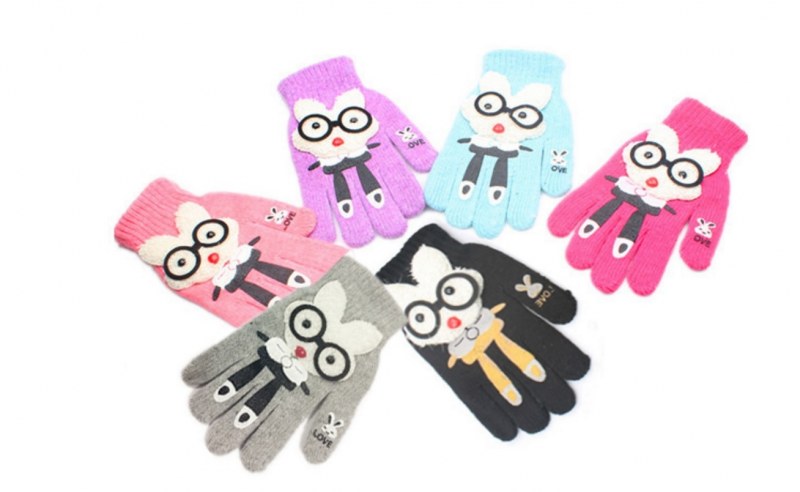 Перчатки AliExpress Teenagers Winter Warm Lady Women Girls Gloves Rabbit Bunny Gloves 6 Designs фото