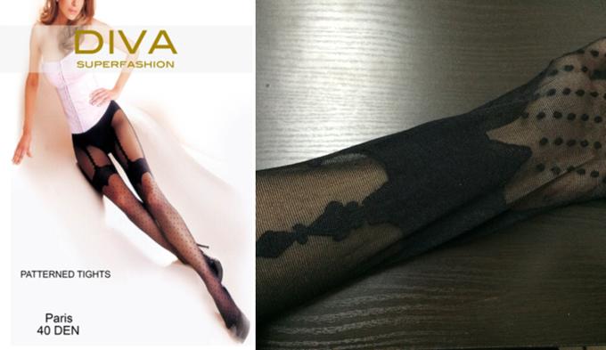 Колготки DIVA D-8251 patterned tights Paris 20 Den фантазийные | отзывы