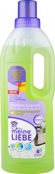 Средство для мытья полов Meine LIEBE Антибактериальный эффект с эфирными маслами грейпфрута, лимона, лайма и бергамота фото