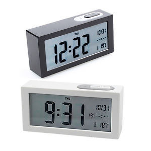 BuyinCoins New Desk Digital LCD Thermometer Calendar Alarm Clock 