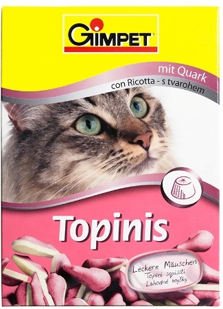 Витамины Gimpet Topinis для кошек с творогом и таурином фото