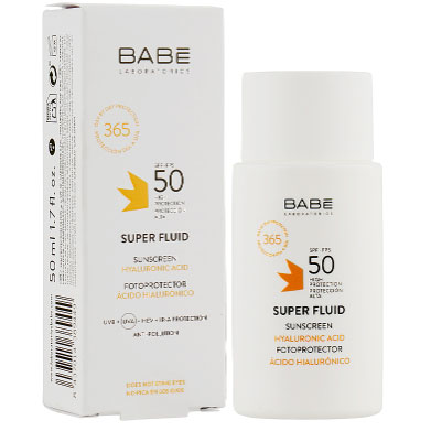 Солнцезащитное средство для лица Babe Laboratorios Super Fluid SPF 50 фото