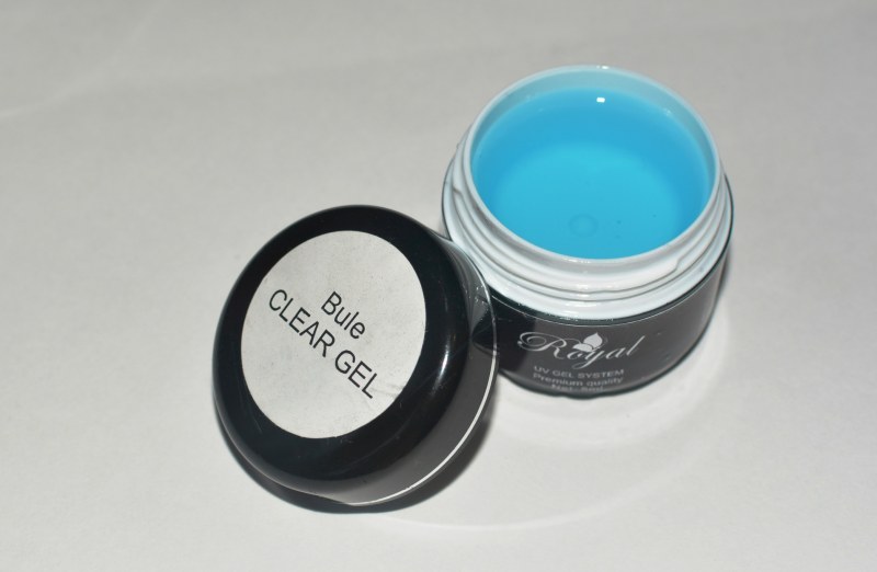 Гель для наращивания ногтей Royal BLUE CLEAR моделирующий голубой средней вязкости фото