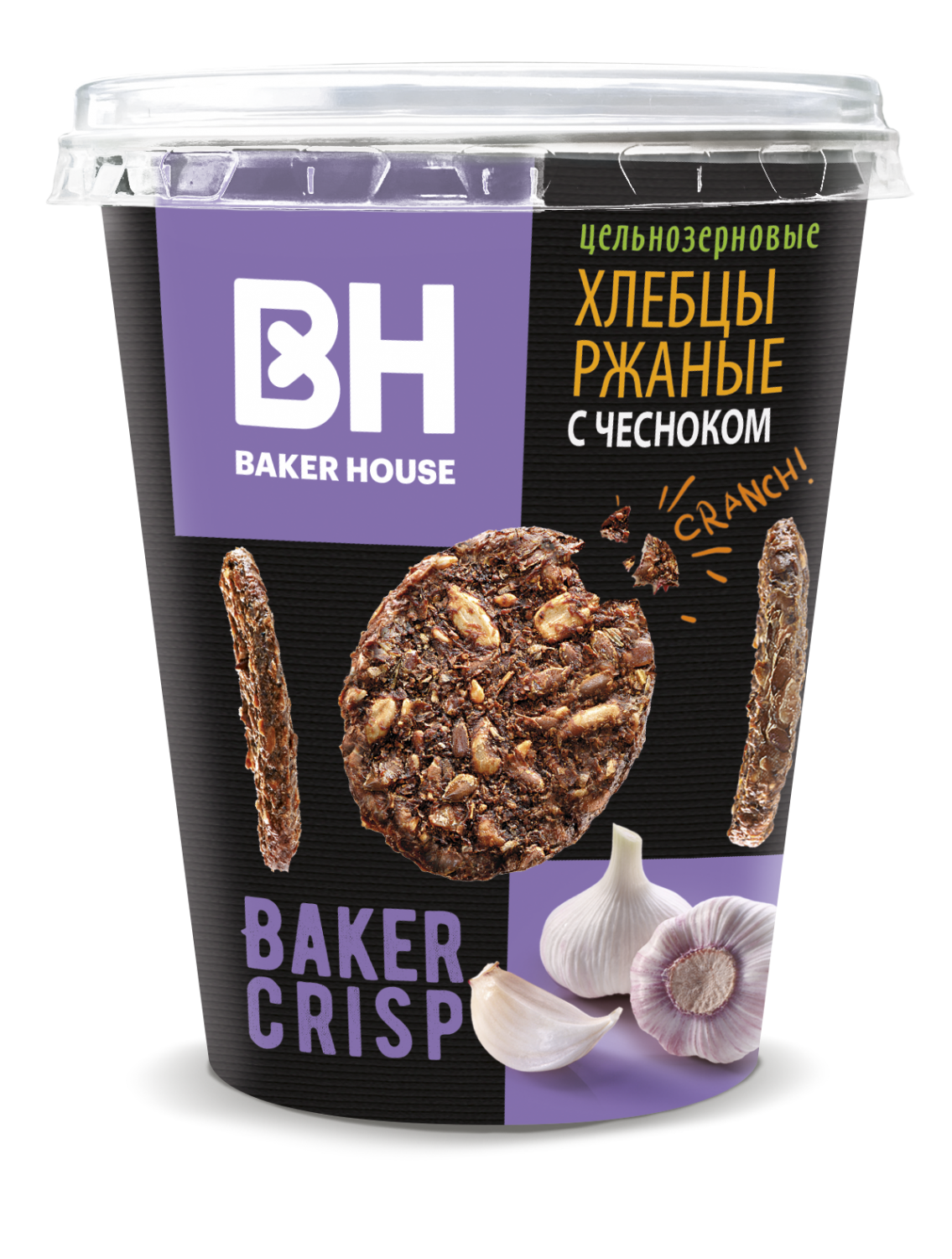 Хлебцы Baker House Цельнозерновые ржаные с чесноком | отзывы