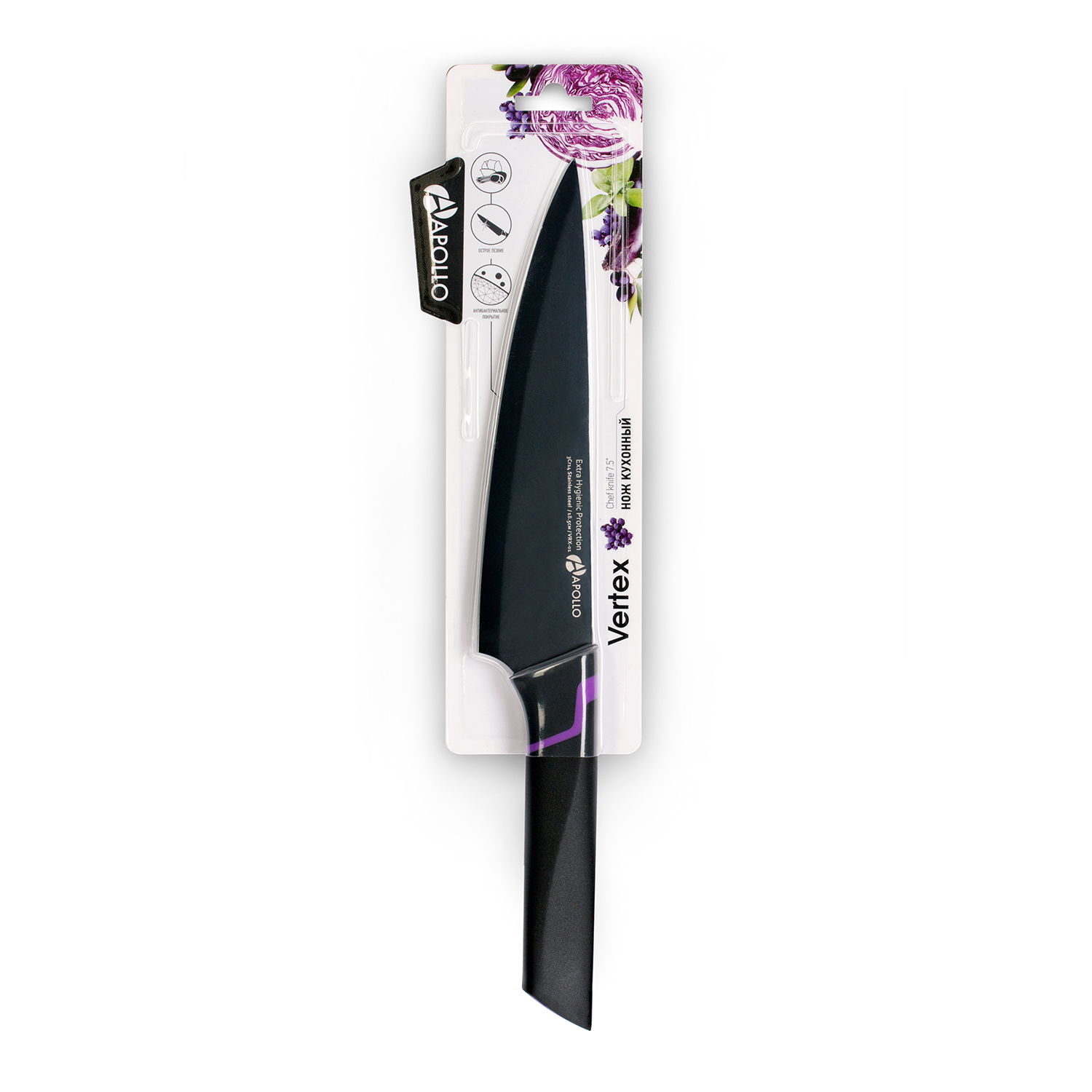 Нож кухонный APOLLO Genio "Vertex" 18.5cm VRX-01 (Chef knife) | отзывы