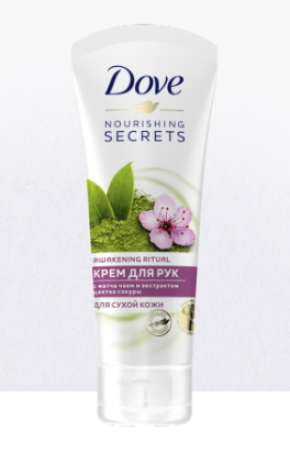 Крем для рук Dove Nourishing Secrets с матча чаем и экстрактом цветка сакуры для сухой кожи фото