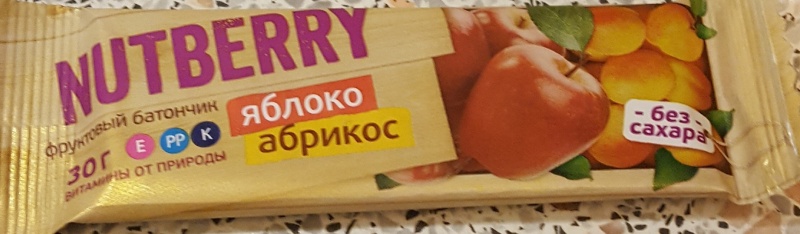 Фруктовый батончик Nutberry Яблоко-абрикос | отзывы