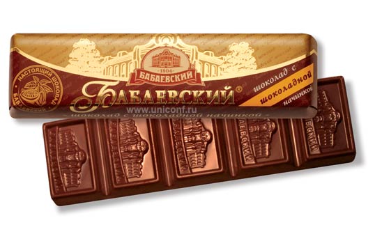 Шоколадный батончик Бабаевский Шоколад с шоколадной начинкой фото