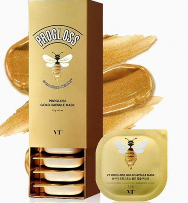 Маска для лица VT Cosmetics питательная золотая с мёдом Progloss Capsule  Mask отзывы