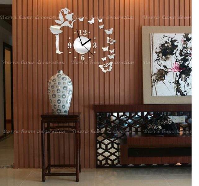 Часы настенные Aliexpress Best home decoration !mirror wall clock .Wall stickers wallpaper.DIY clock фото