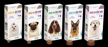 Противопаразитарные средства Bravecto / Бравекто (жевательные таблетки от блох и клещей) фото