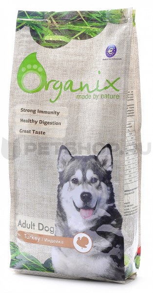 Сухой корм для взрослых собак Organix с индейкой для чувствительного пищеварения, Adult Dog Turkey фото