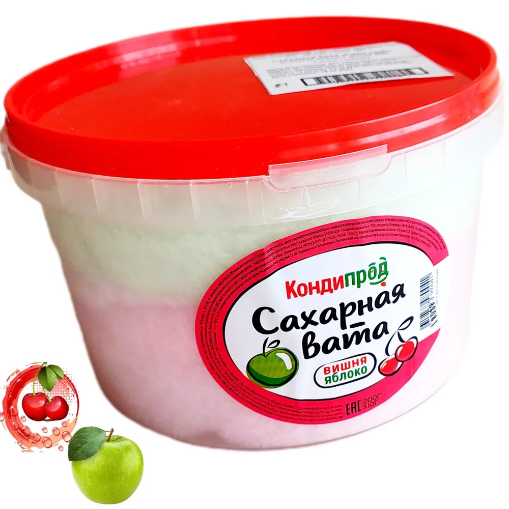 Сахарная вата Кондипрод Cotton Candy в пластиковой упаковке, вкус ...