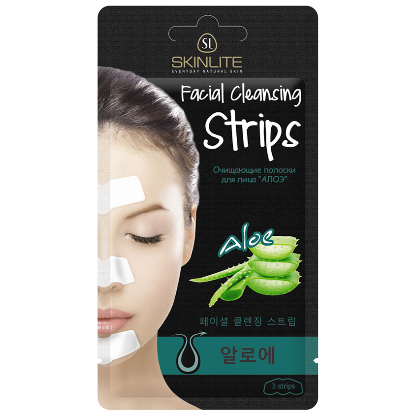 Очищающие полоски для лица Skinlite "Алоэ" Facial Cleansing Strips фото