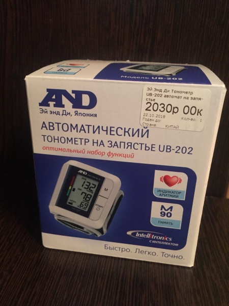 Тонометр автоматический AND UB-202 | отзывы