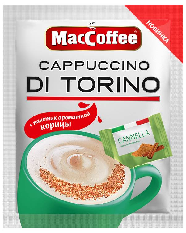 Растворимый кофе MacCoffee CAPPUCCINO DI TORINO с корицей фото