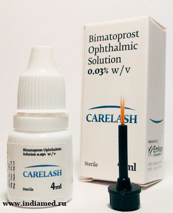 Средство для роста и укрепления ресниц Carelash Bimatoprost ophthalmic solution фото