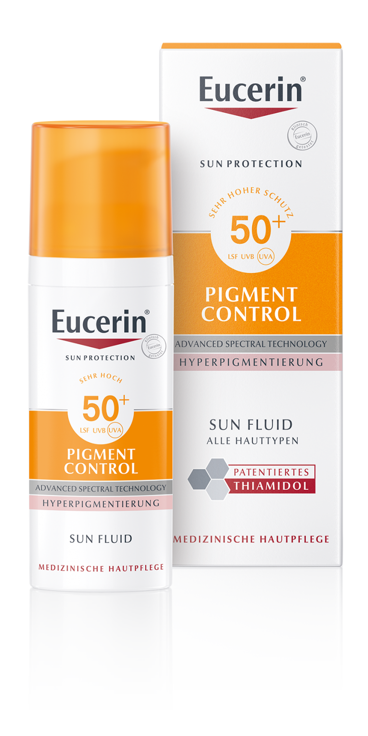 Солнцезащитный флюид eucerin против пигментации spf 50