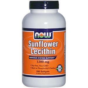 БАД Now Foods Sunflower Lecithin, 1200 mg, Лецитин из подсолнечника  фото