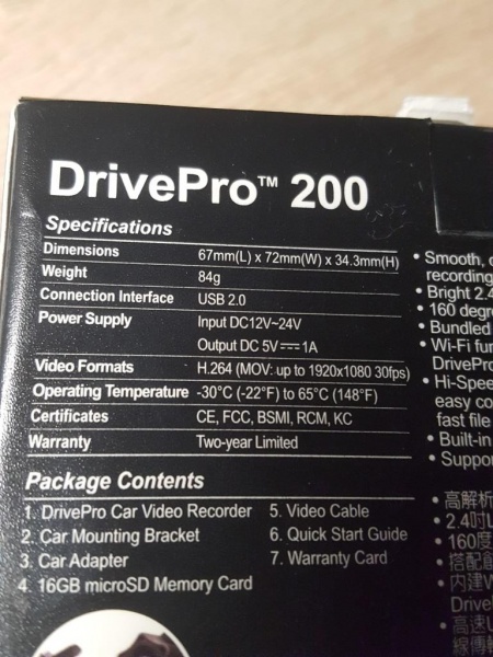 おしゃれ Transcend Quick Start Guide DrivePro200 ドライブ