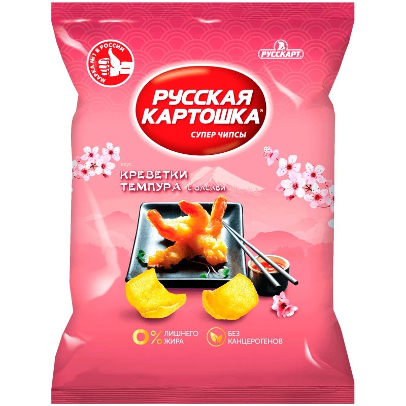 Чипсы картофельные Русская картошка Креветки темпура с васаби | отзывы