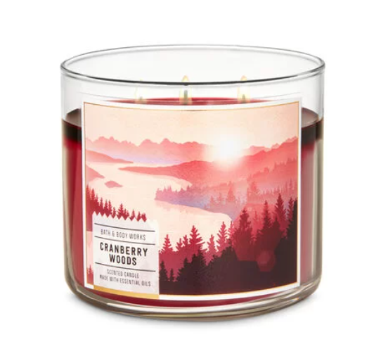 cranberry candles bath and body works