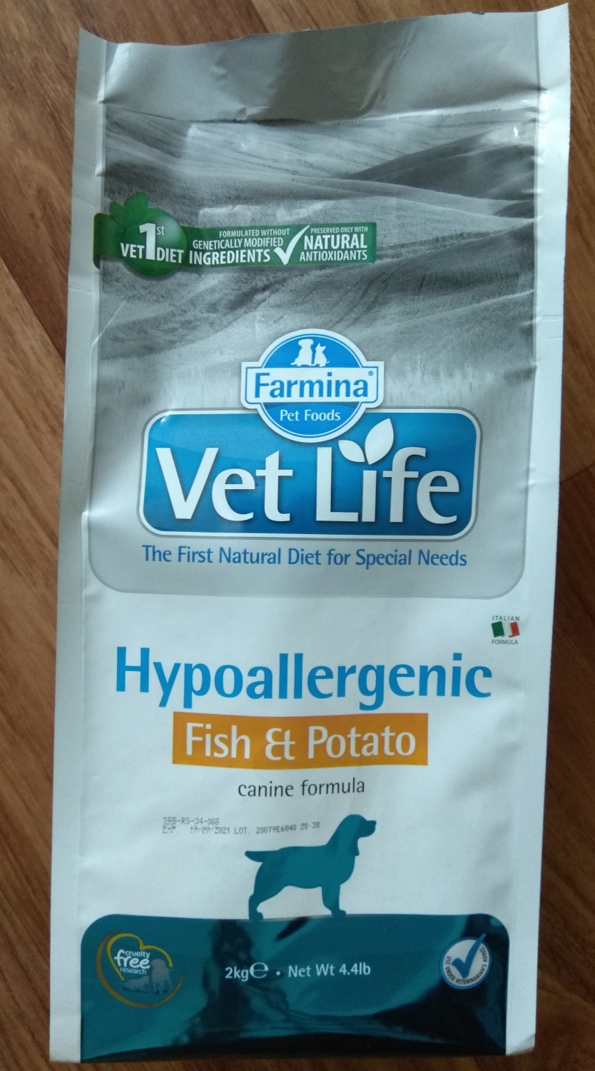 Корм для собак Farmina Vet Life Hypoallergenic Fish&Potato (картофель,  рыба) | отзывы
