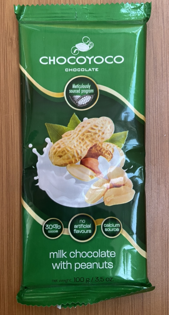 Молочный шоколад Chocoyoco С арахисом | отзывы
