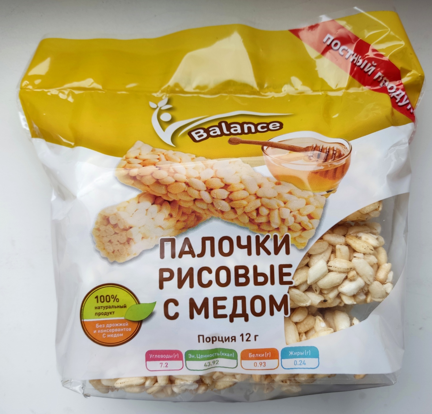 Палочки рисовые с медом ООО 