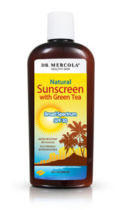 Крем солнцезащитный Dr. Mercola Natural Sunscreen with Green Tea, SPF 30 фото