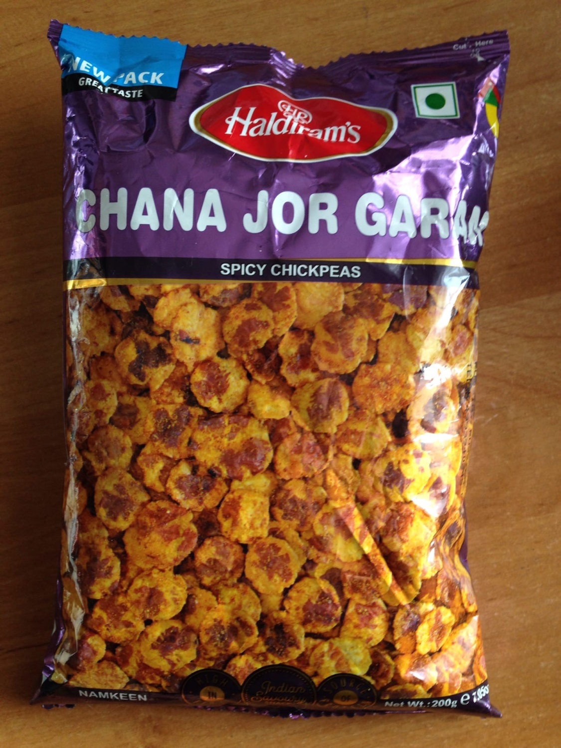 Снэки Haldirams Chana Jor Garam (Чана Джор Гарам) Пряный нут - «