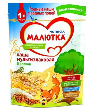 Каша МАЛЮТКА Мультизлаковая 5 злаков Безмолочная - «Самая покупаемая ...