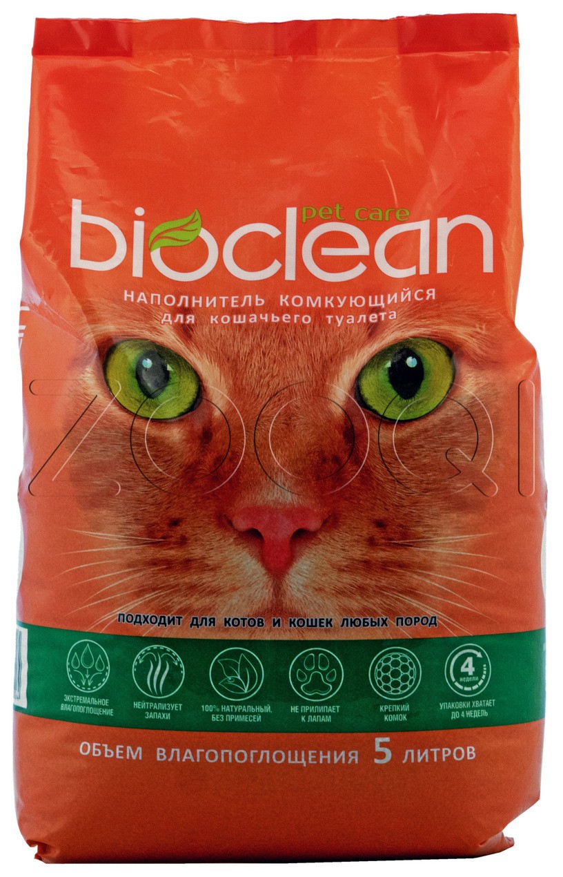 Наполнитель bioclean для кошачьего туалета