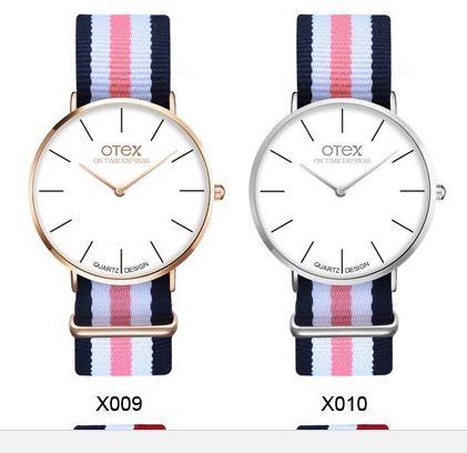 Aliexpress Classic Nylon stripes Watches 2016 OTEX Luxury Brand Simple Super thin Quartz Watch men Women Lovers Casual Quality Wristwatche Daniel Wellington Aliexpress