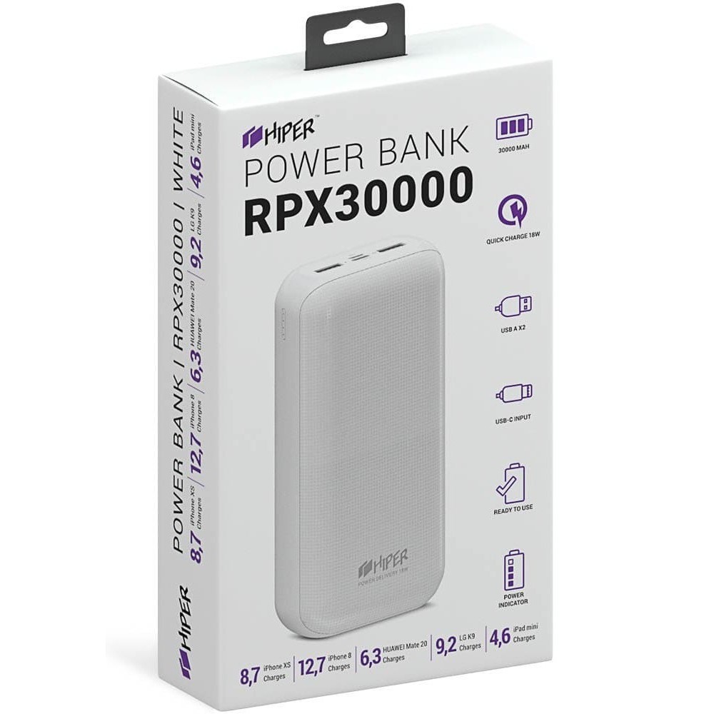 Внешний аккумулятор HIPER RPX30000 - «🔋 Мощный 