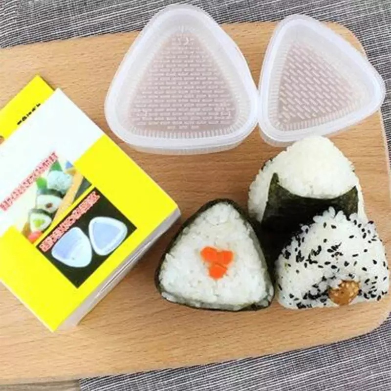 Форма для онигири AliExpress 2Pcs Triangular Plastic Sushi Rice Ball Maker Mould Onigiri Mold Set Kitchen Gadgets Stuff Transparent Bento Accessories фото