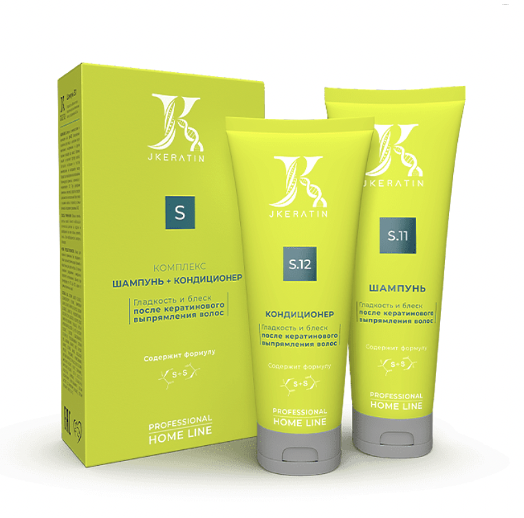 Набор средств JKeratin S. 11 и S. 12 Комплекс для ухода за волосами после кератинового выпрямления фото